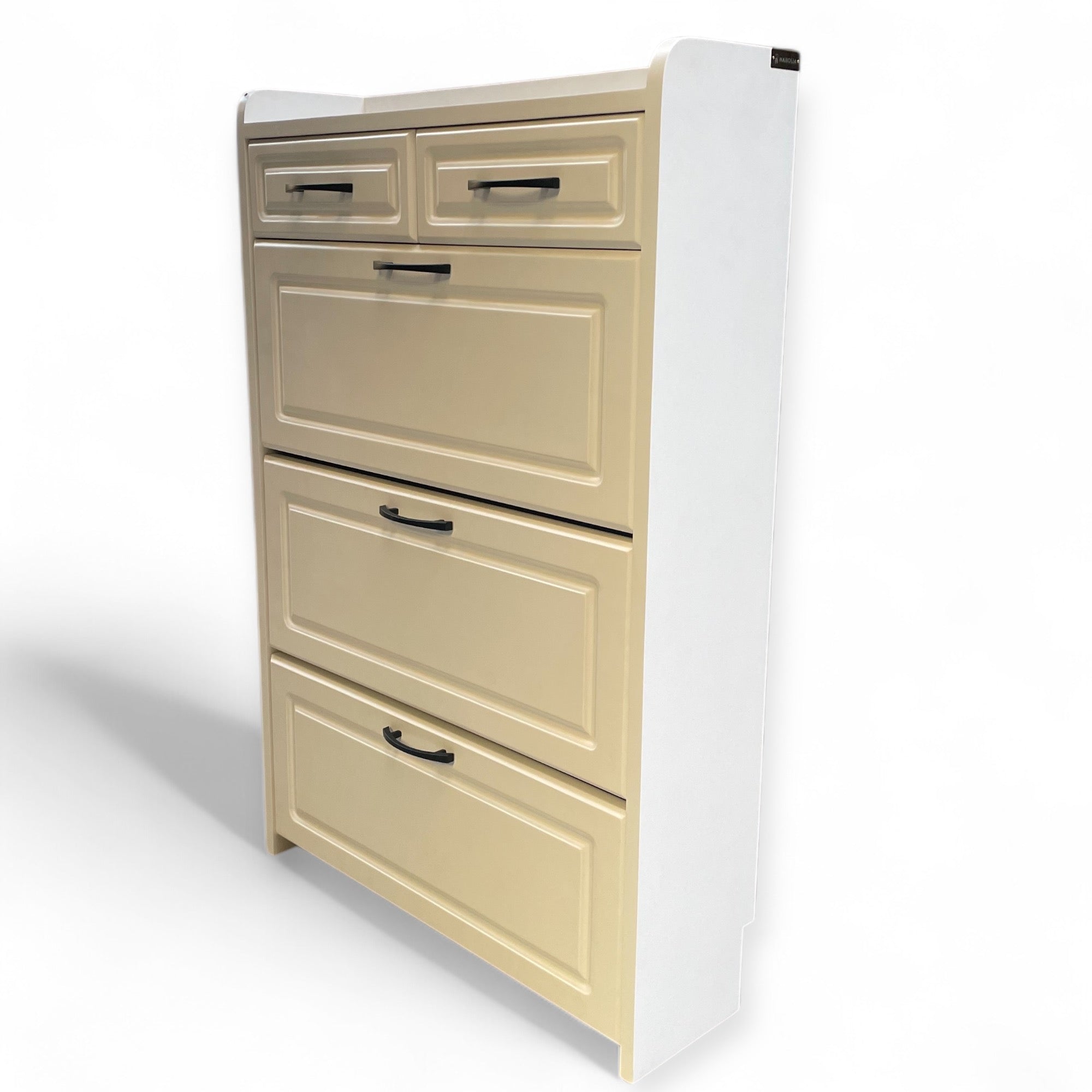 جزامة تلاتة ضلفة قلاب - جزامة مودرن مصنعة من الاخشاب الطبيعية و الدهان الابيض تلاتة ضلفة قلاب ودرجين ومتاح تغيير الالوان المقاسات: W 80 CM * H 120 CM * B 24 CM