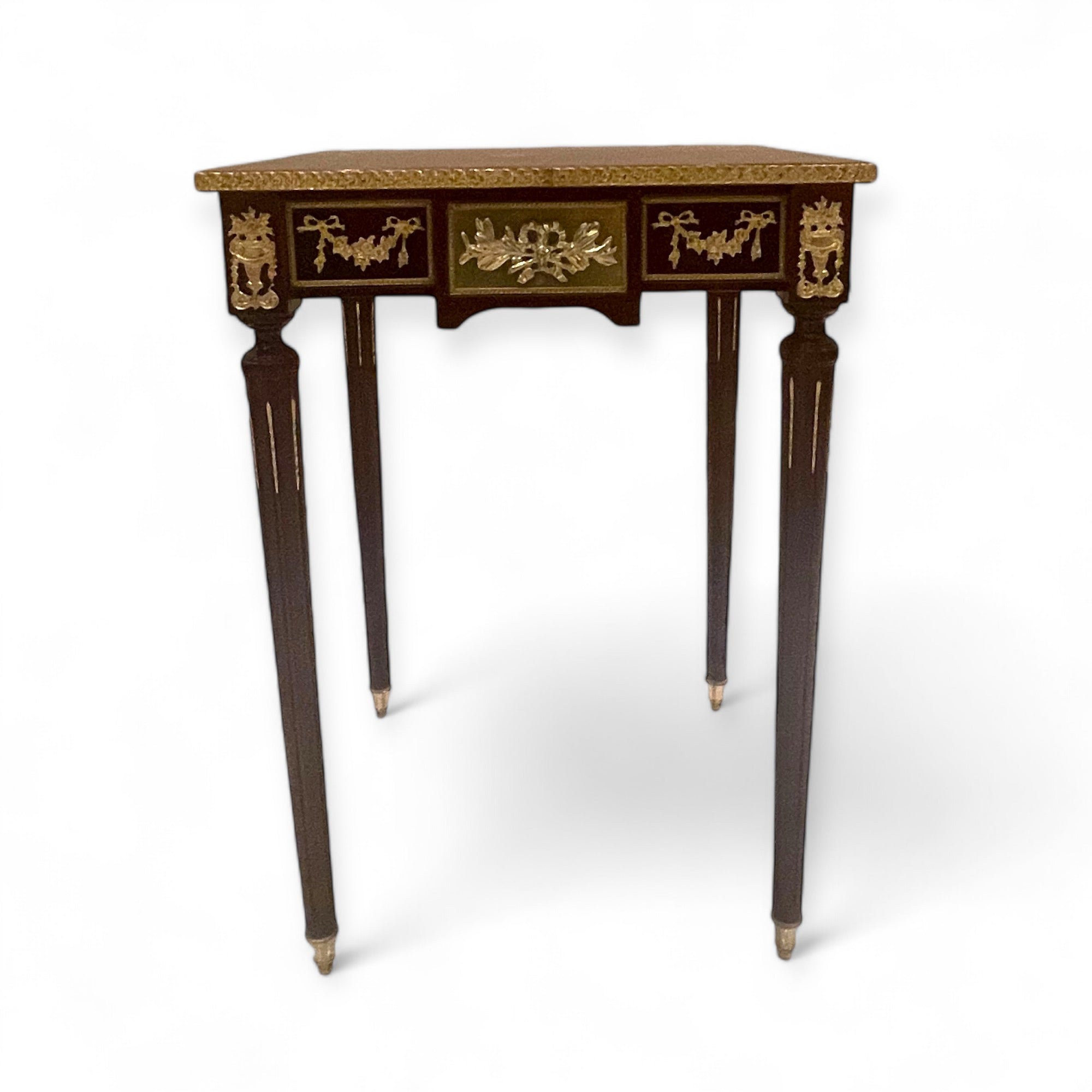 French table set consisting of a center table and two side tables