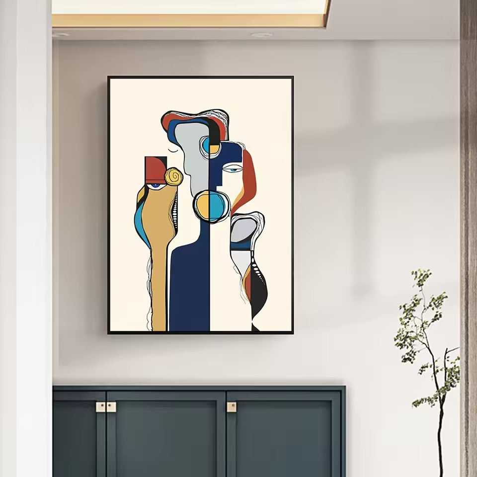 تابلوه تجريدي بيكاسو الوان متعددة