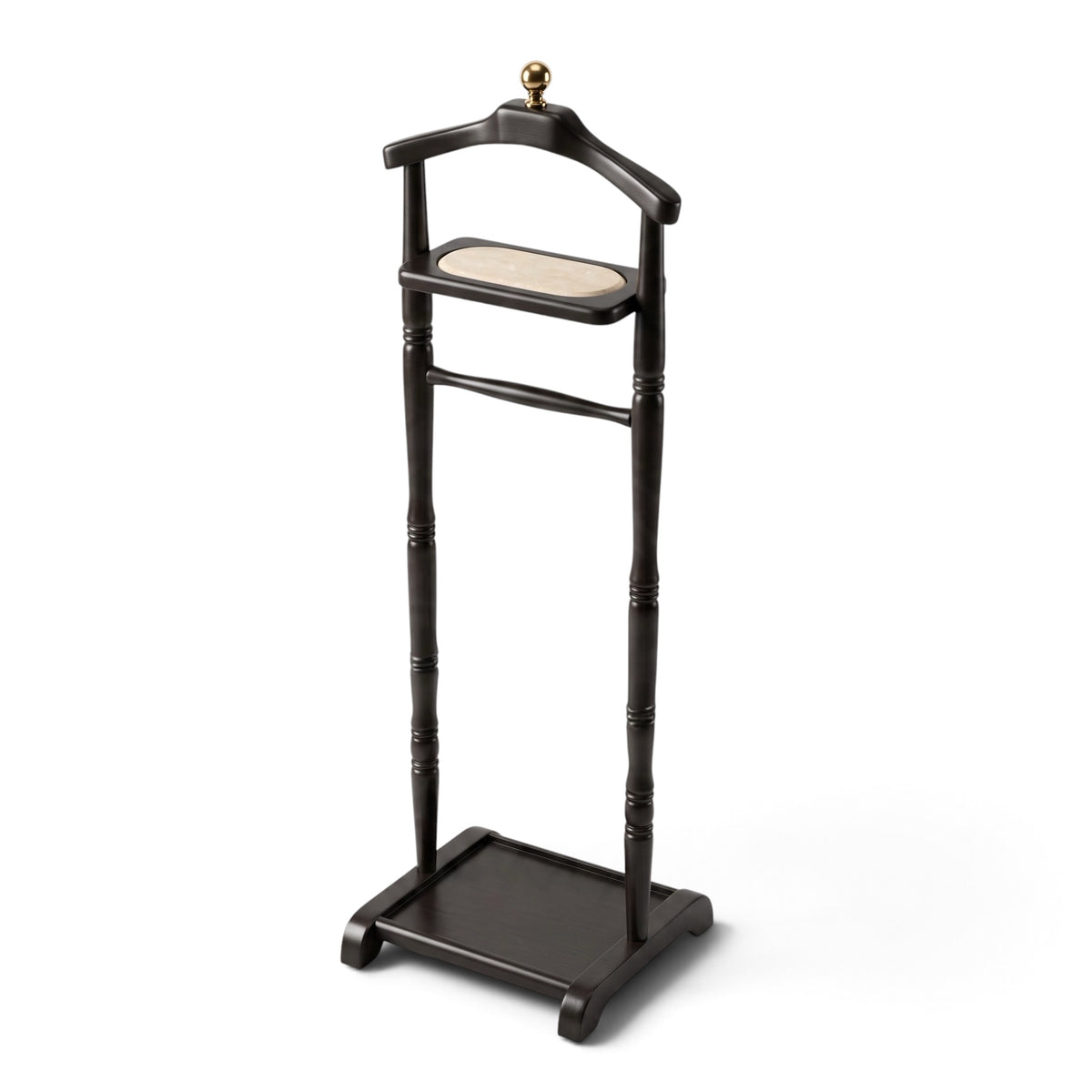 Beech wood suit jacket hanger, black color