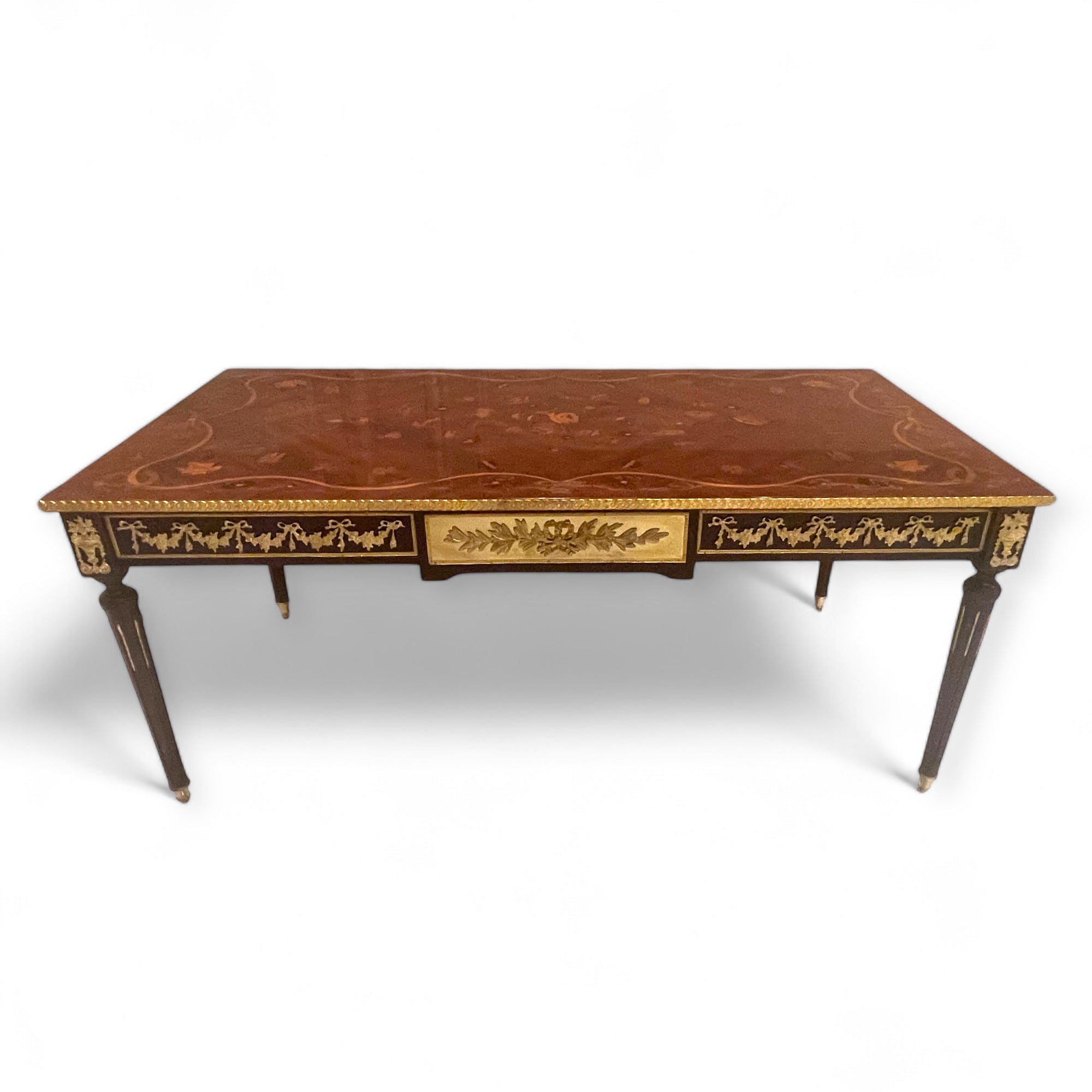 French table set consisting of a center table and two side tables