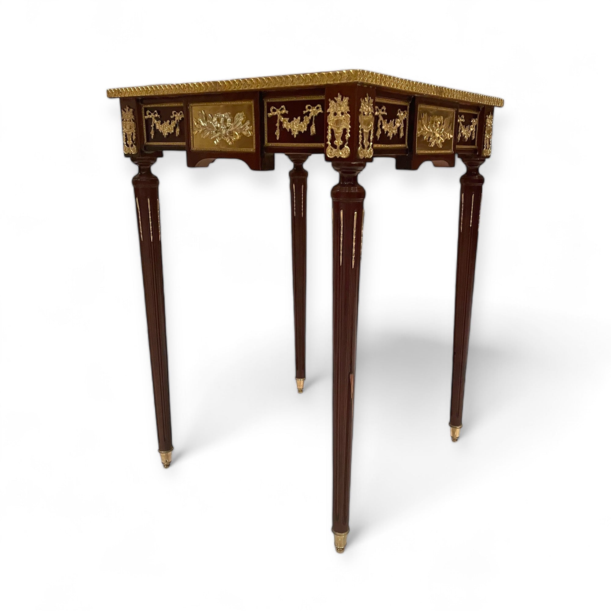French table set consisting of a center table and two side tables