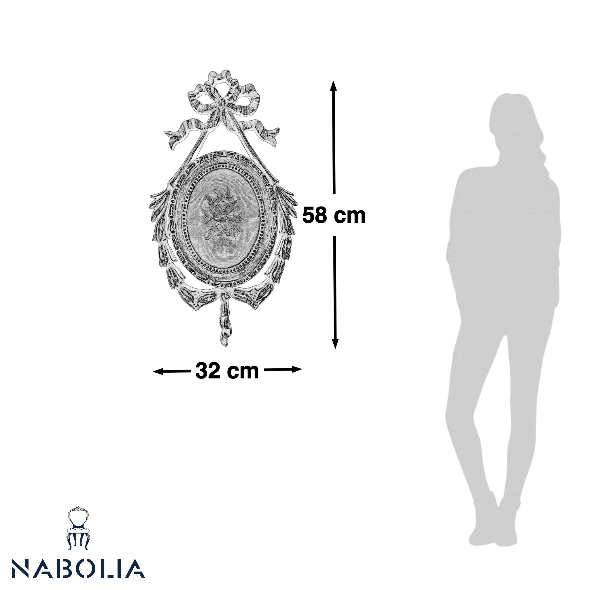 تعليقة فيونكة ابيسون - عدد اتنين تعليقة فيونكة أنتيك من الخشب الطبيعي والحفر اليدوي دهب انتيك مع قطعة من قماش الأبسون متاح عدة الوان من القطع الابيسون المقاسات: W 58CM * L 32 CM