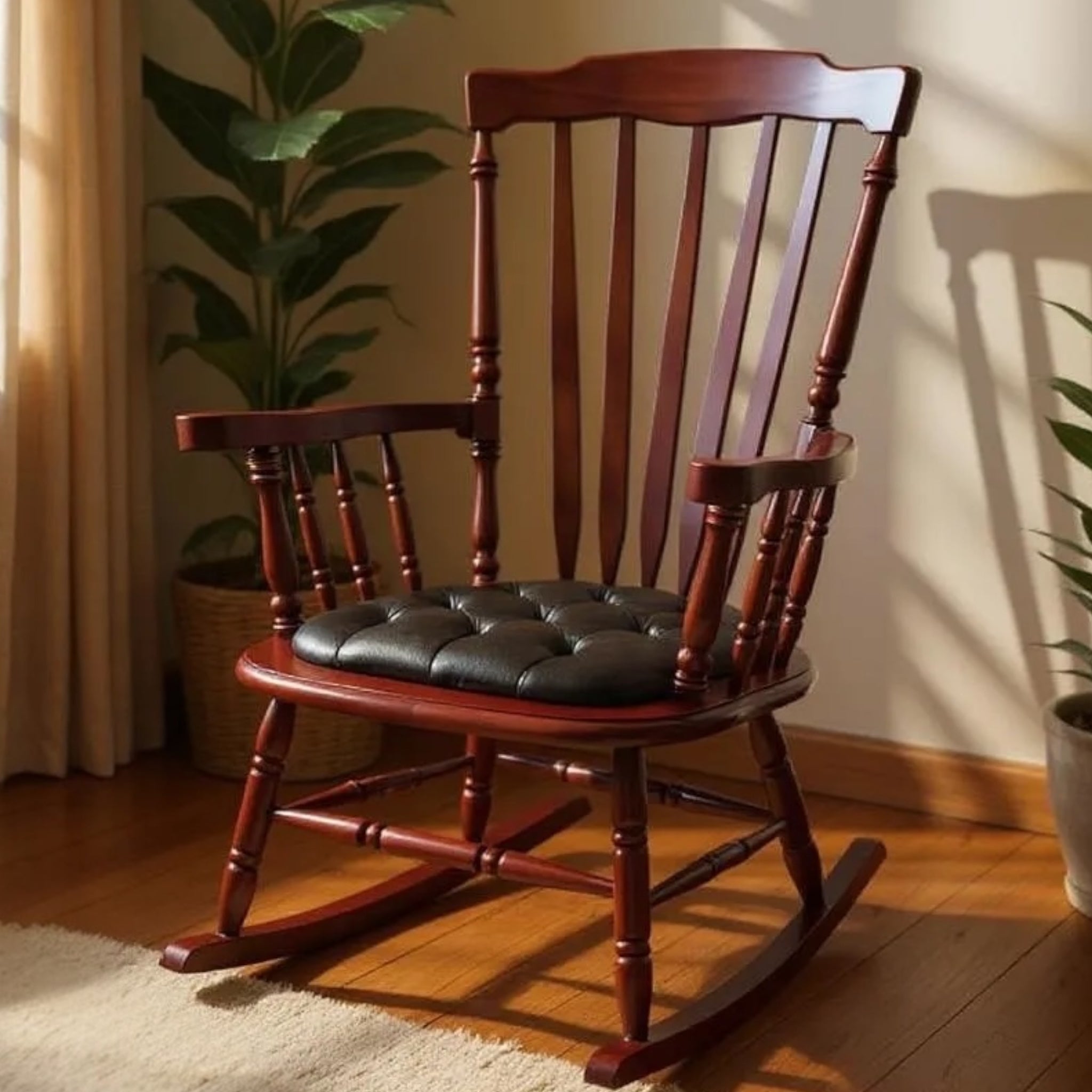 Capitonné base rocking chair