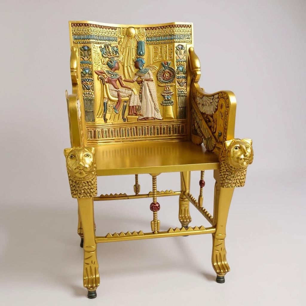 Tutankhamun's Chair - An exact replica of the pharaonic original