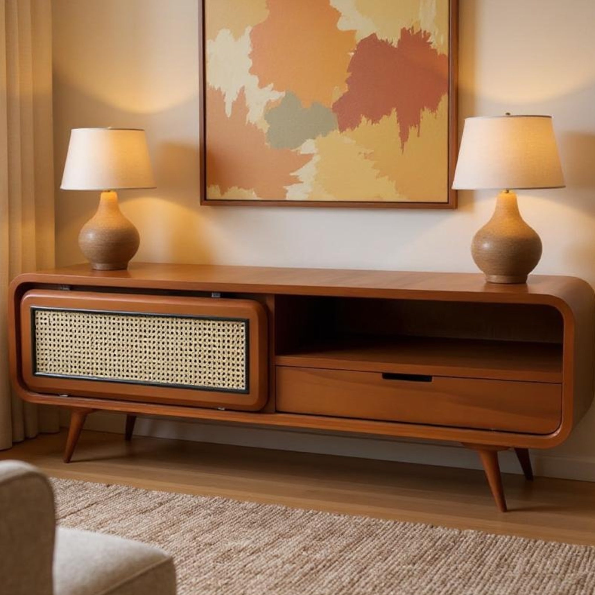 TV unit with canopy