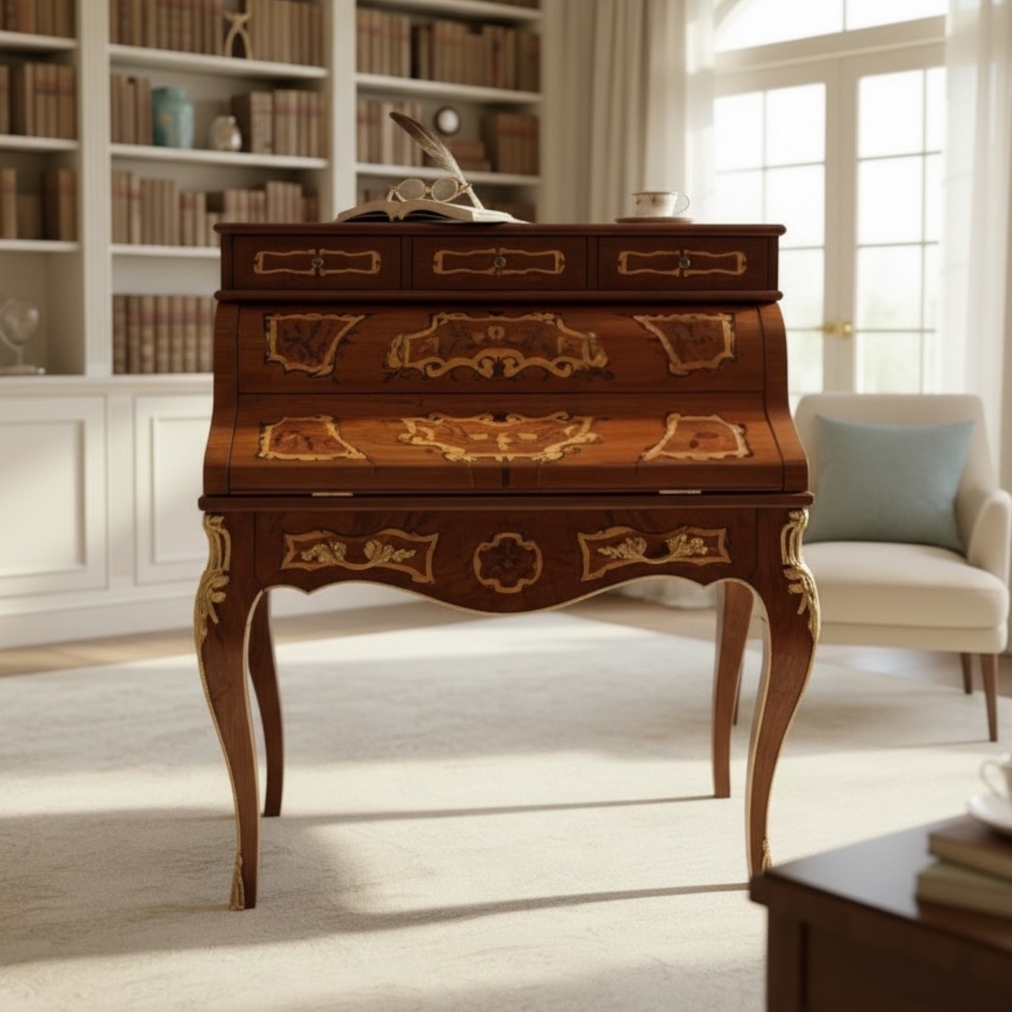 سكرتيرة كلاسيك وتطعيم نحاس