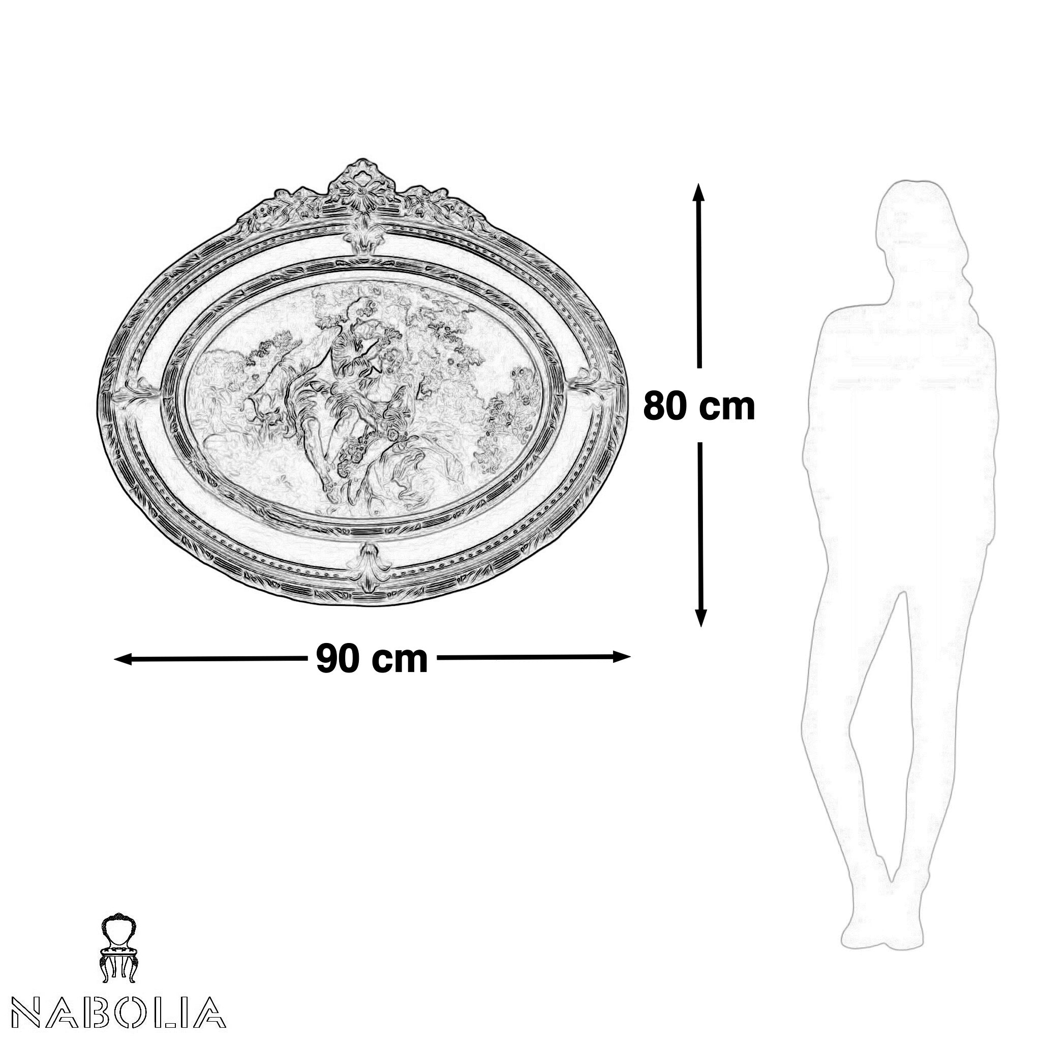 تابلوه جوبلان - برواز انتيك من الخشب الزان حفر هاند ميد دهان دهبي و وتابلوه من الجوبلان المقاسات: W 90 CM * H 80 CM