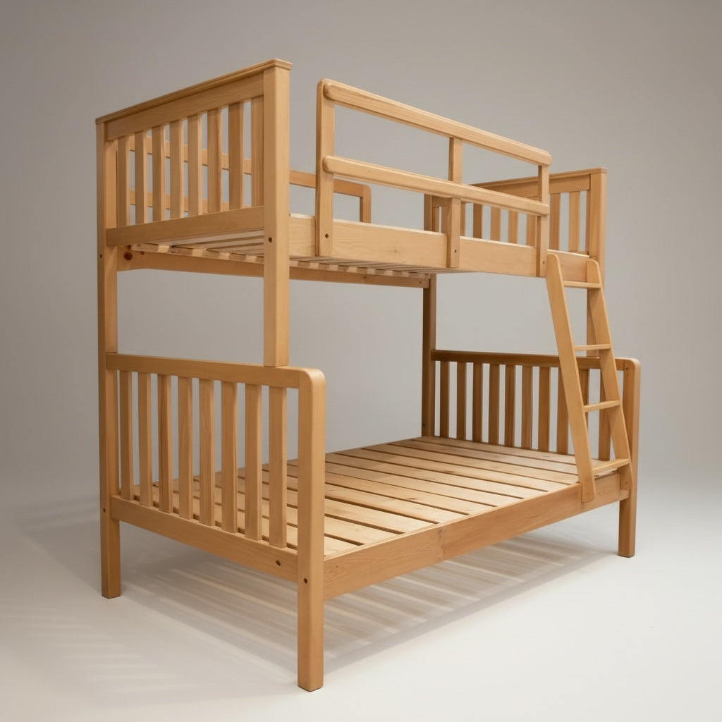 سرير دورين خشب زان بمقاسين علوي وسفلي - Nabolia