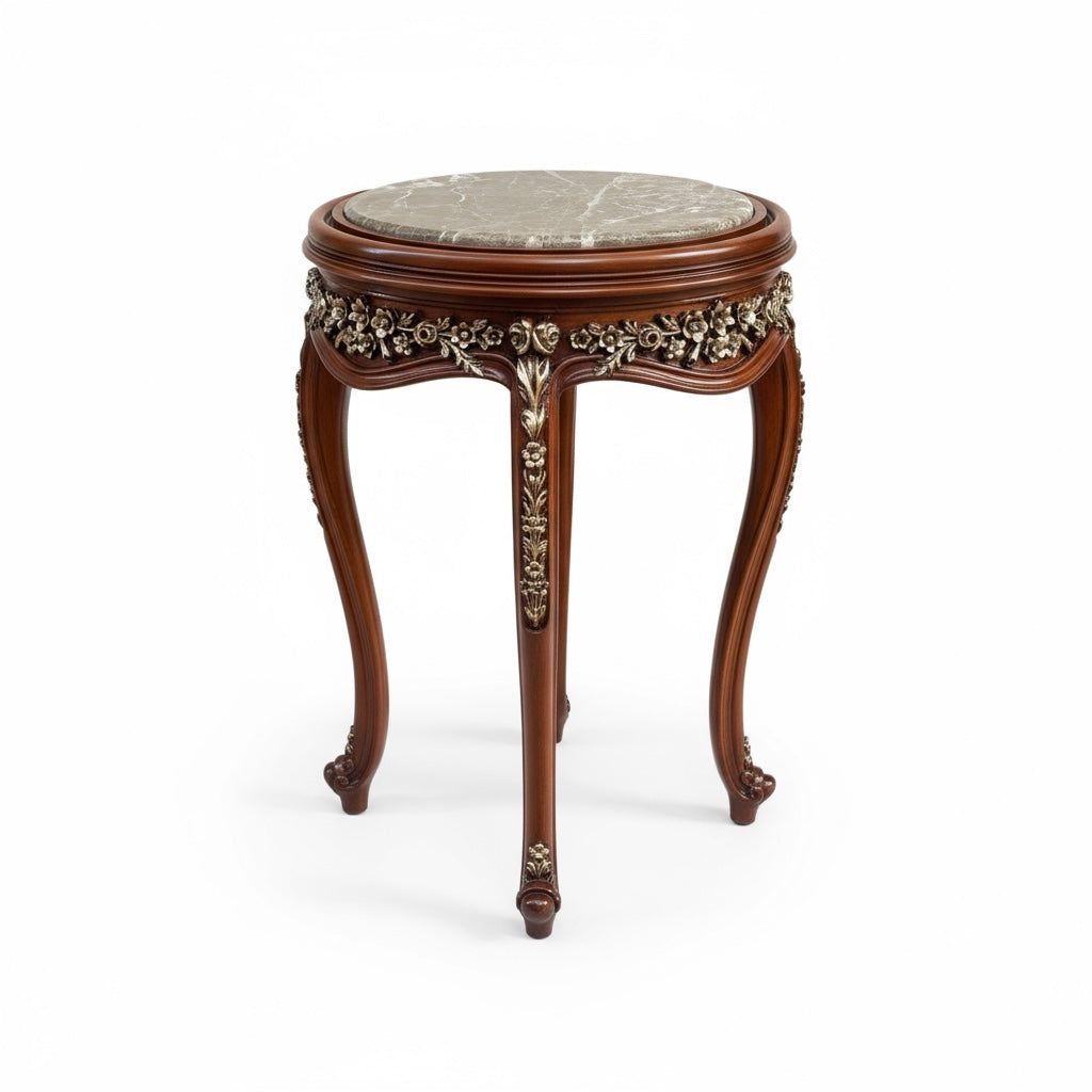 تربيزة جانبية كلاسيك – Natural Marble and a Touch of Classic Luxury