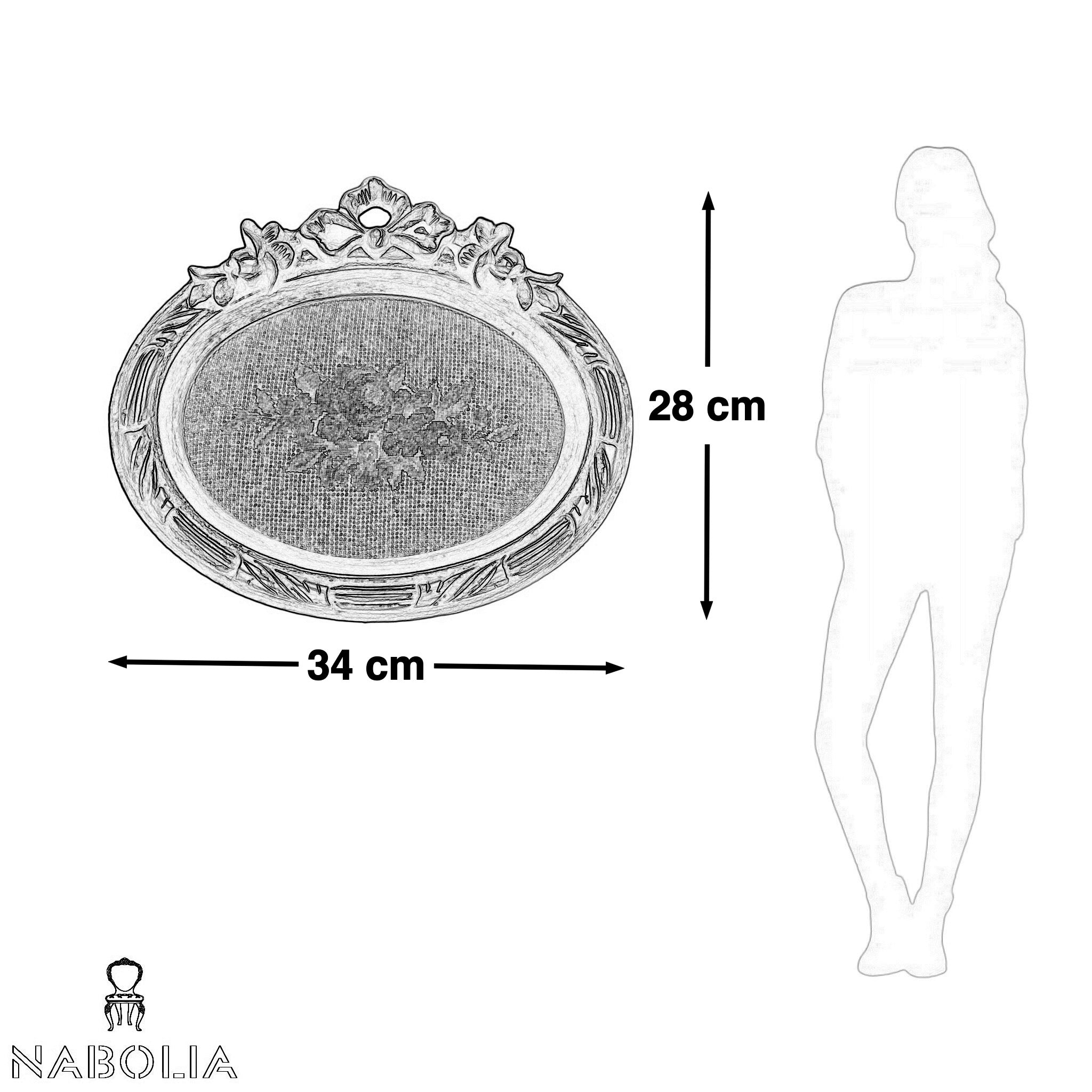 تعليقة ابيسون - تعليقة فيونكة أنتيك من الخشب الطبيعي والحفر اليدوي دهب انتيك مع قطعة من قماش الأبيسون متاح عدة الوان من القطع الابيسون المقاسات: W 34 CM * L 28 CM