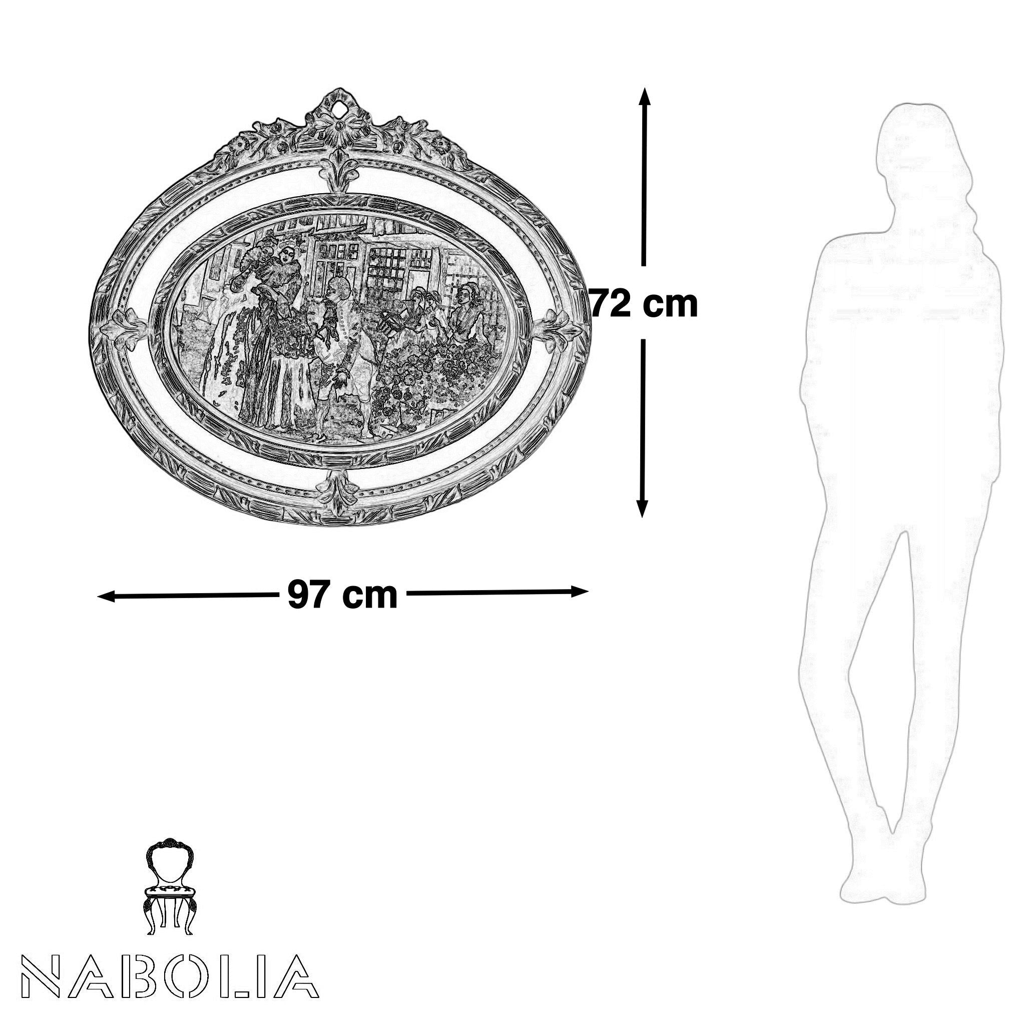 تابلوه جوبلان منظر طبيعي - برواز انتيك من الخشب الزان حفر هاند ميد دهان دهبي و وتابلوه من الجوبلان المقاسات: W 97 CM * H 72 CM