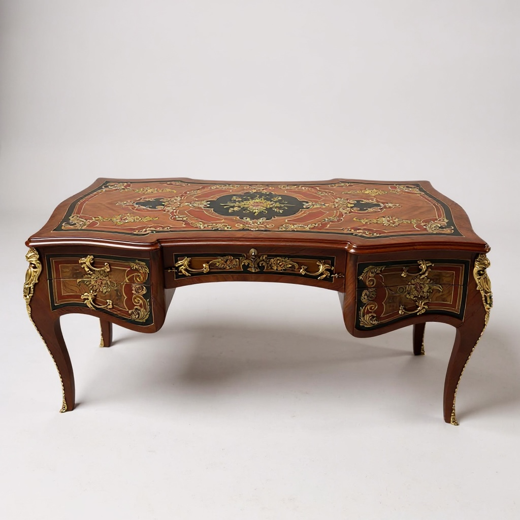 مكتب كلاسيك مطعم بالنحاس مقاس 180