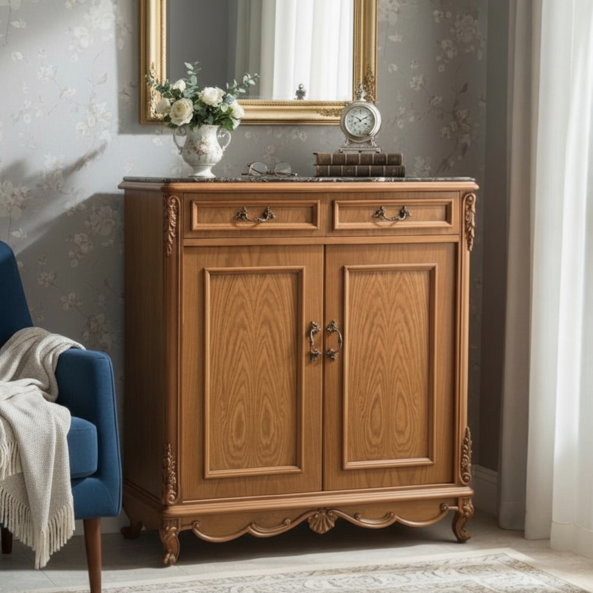 جزامة بوفيه كلاسيك بلون الخشب