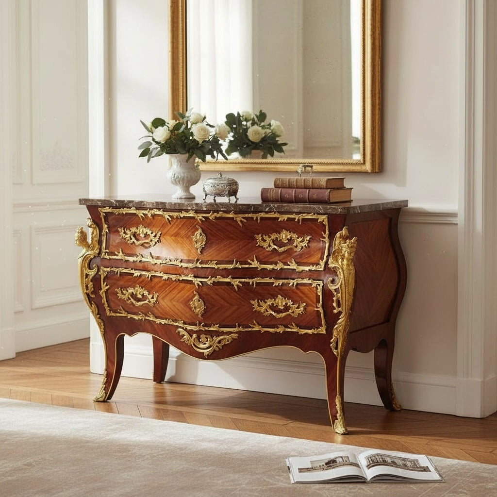 بايوه كلاسيك ماركتريه بتطعيمات نحاس فاخر