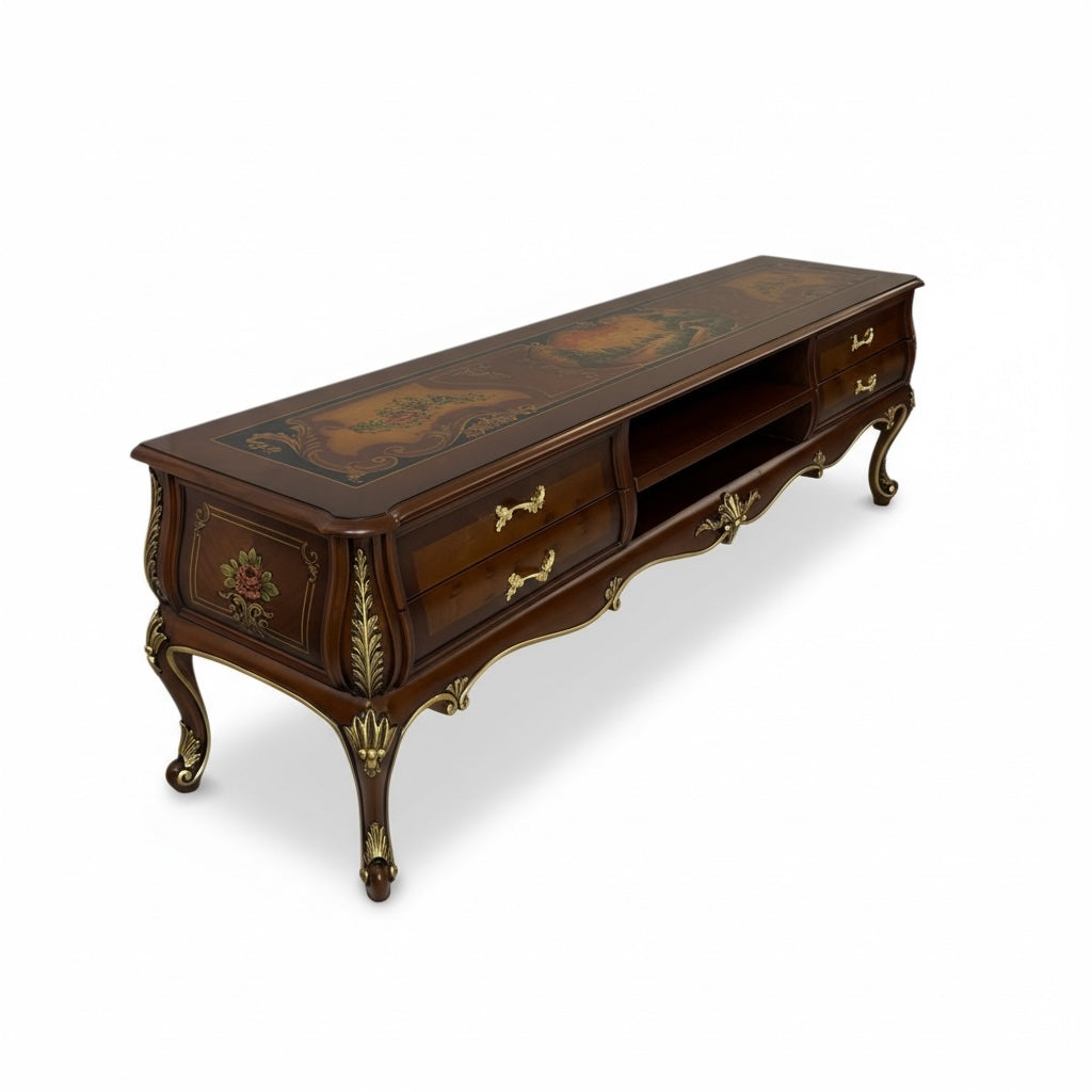 وحدة تلفزيون كلاسيك مرسومة يدويًا