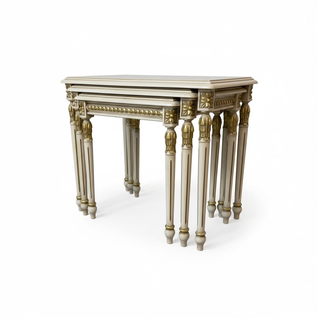 طقم تربيزات كلاسيك بسطح زجاج