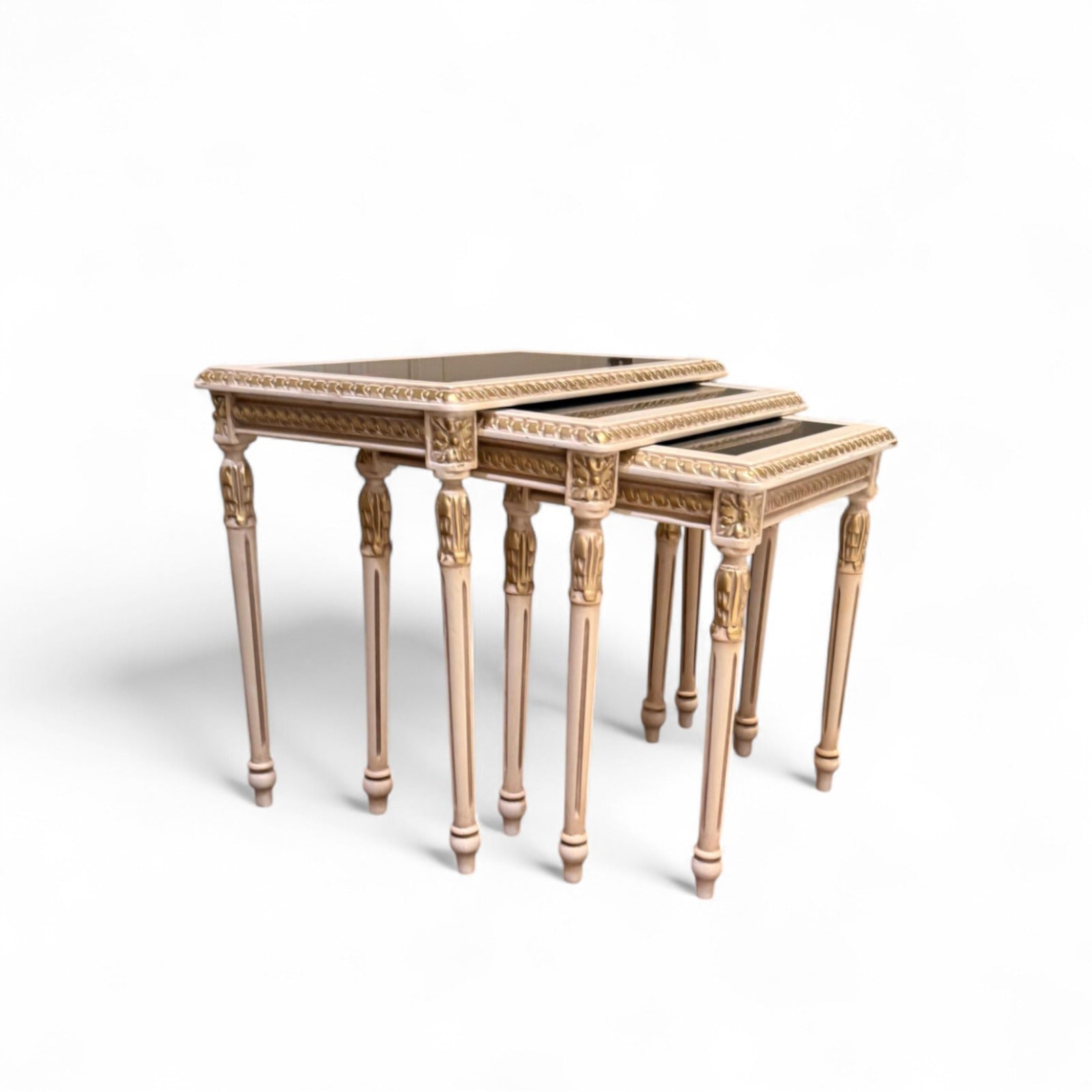 Classic table set with glass top