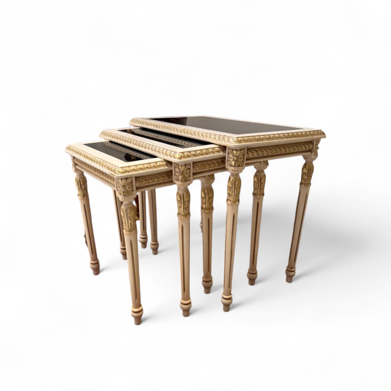 Classic table set with glass top