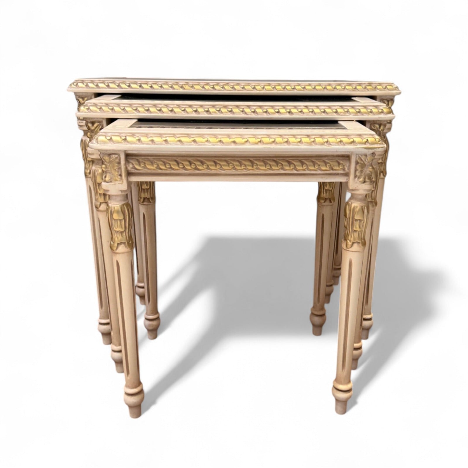 Classic table set with glass top