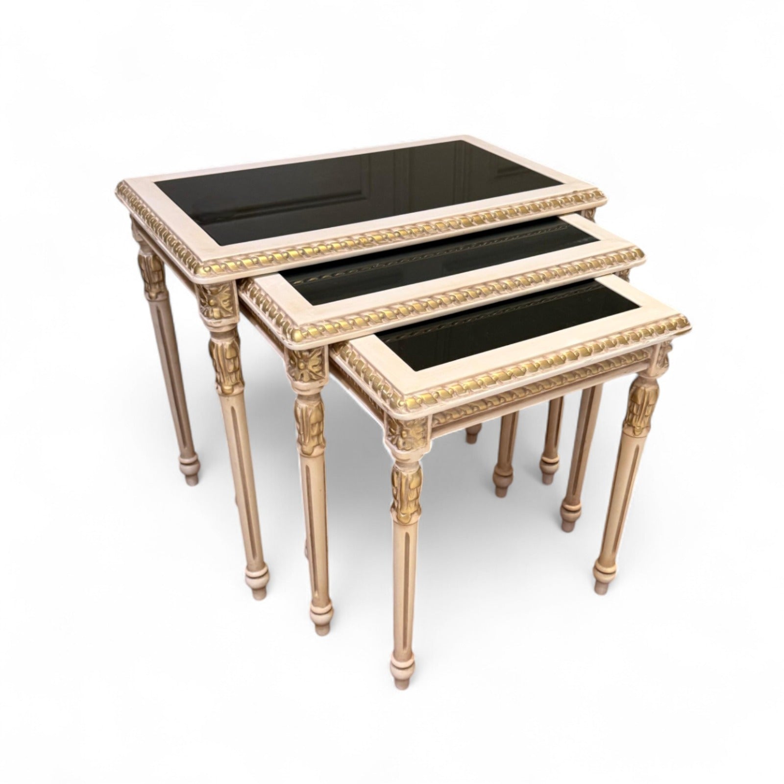Classic table set with glass top