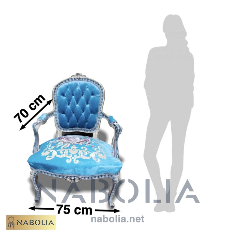 اتنين فوتيه كلاسيك دهان معتق - Nabolia Damietta hub furniture