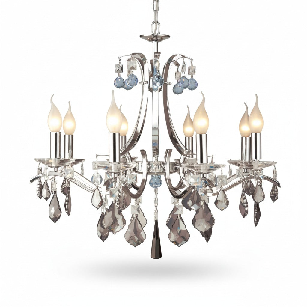 نجفة 6 ذراع خوصة كروم تجمع بين البساطة والفخامة