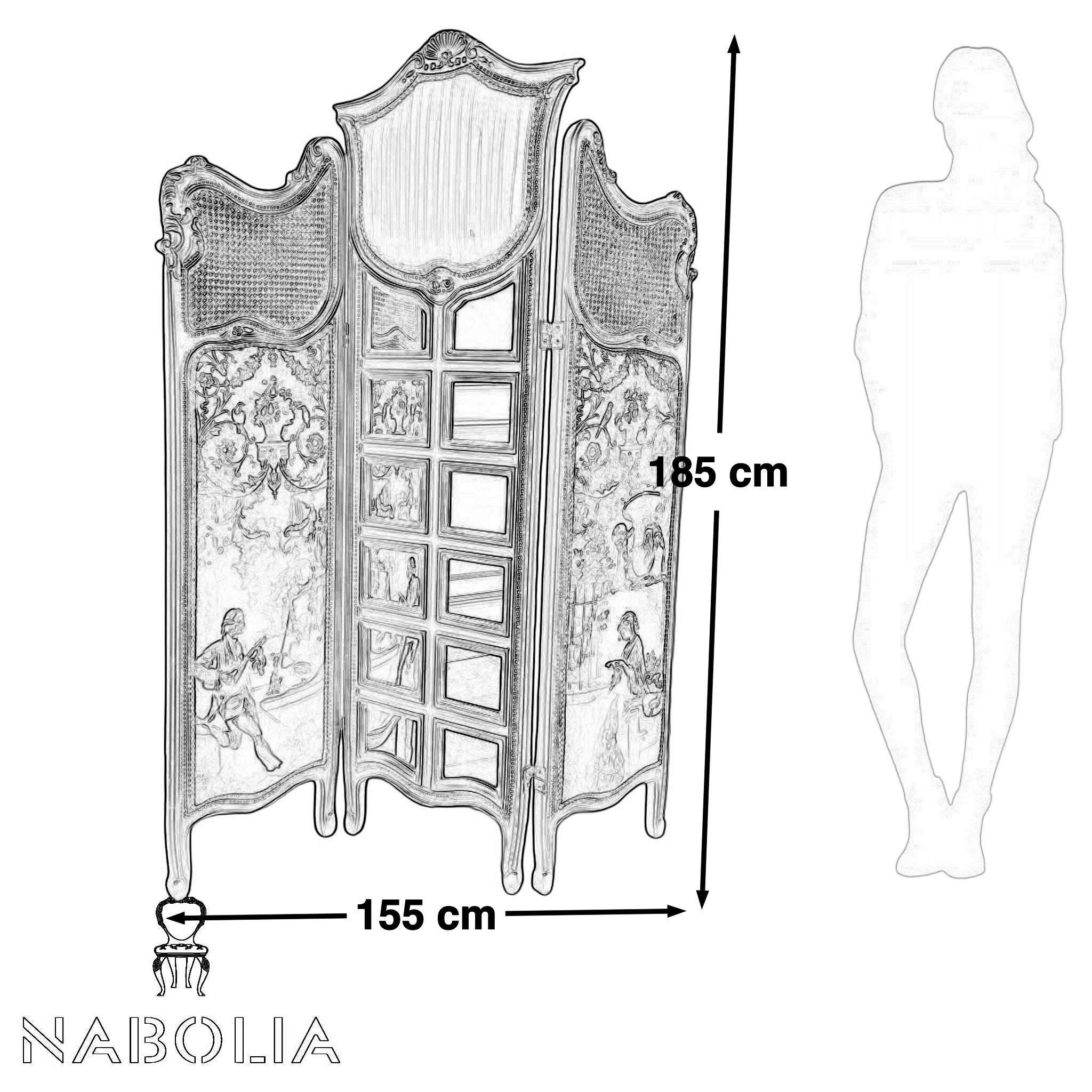 بارافان تنجيدقماش برينت ومطعم بالمرايا - Nabolia