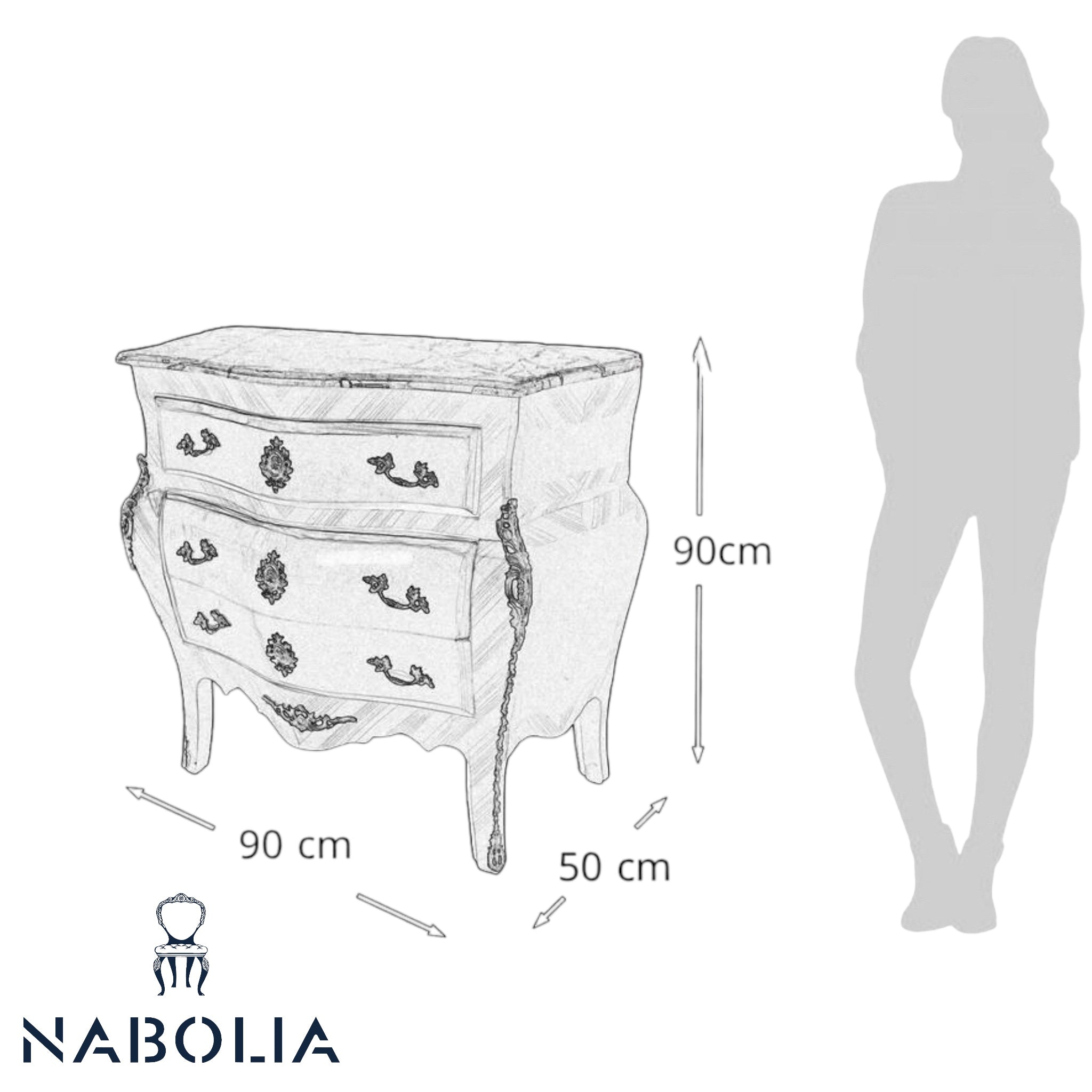 بايوه تلاتة درج كلاسيكي مطعم بالنحاس - Nabolia