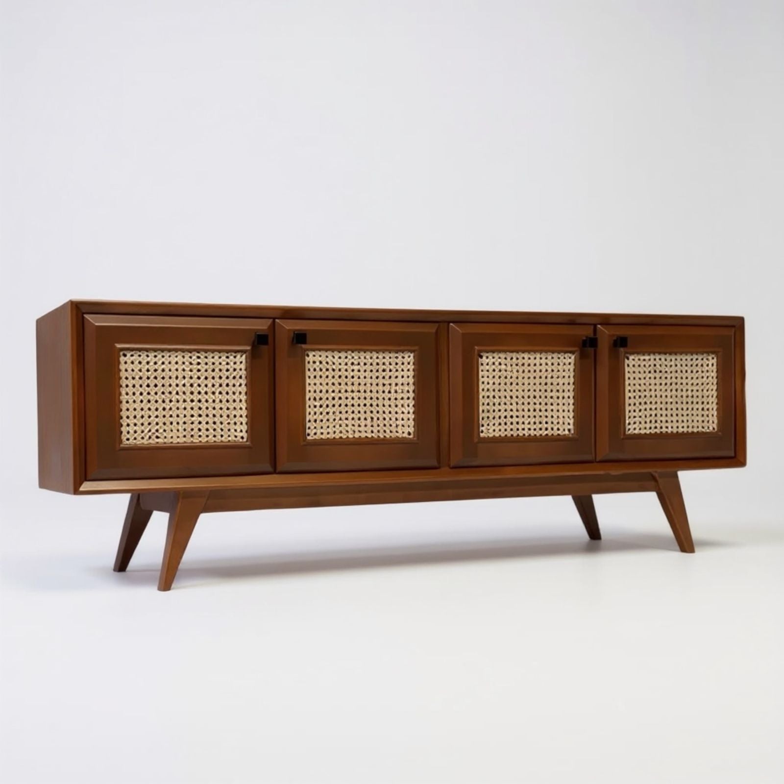 وحدة تلفزيون خشب بواجهات كانيه