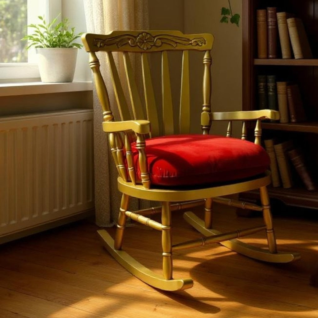golden rocking chair