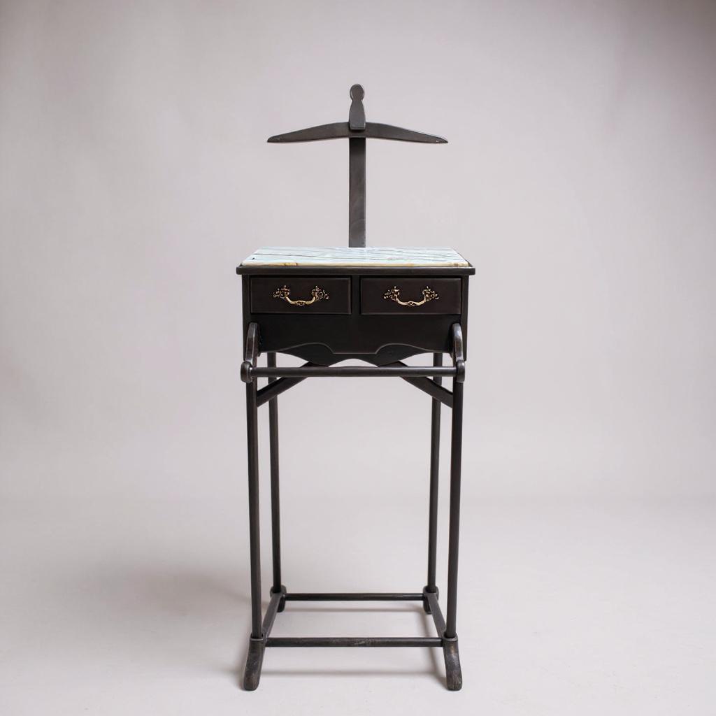 Classic office rack with drawers and gold marble