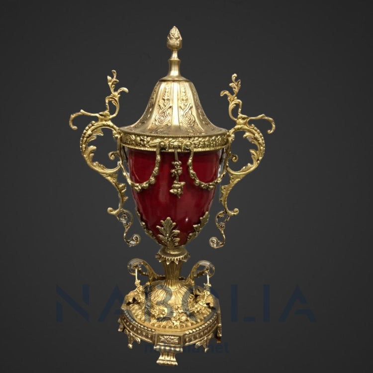 فازة نحاس نبيتي - فازة نحاس نبيتي ارتفاع 65CM