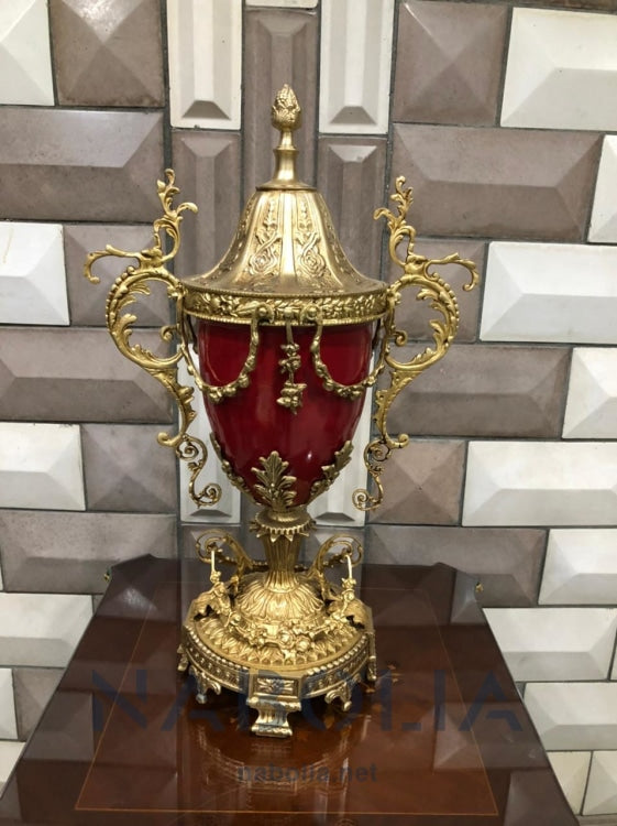 فازة نحاس نبيتي - فازة نحاس نبيتي ارتفاع 65CM