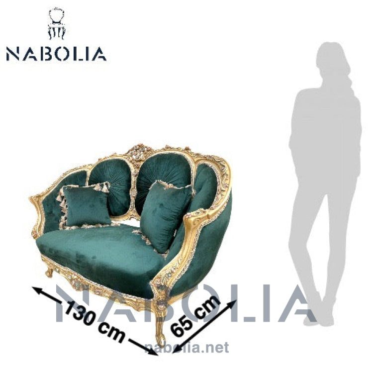 كنبه انتيك لاكيه - كنبه انتيك لاكيه مصنوعه من الخشب الزان الرومانيالدهان لاكيه مترب مع ألوان زيت الورودقماش قطيفه ساده تنجيد كابوتنيه في بلسيه المقاسات 130*65