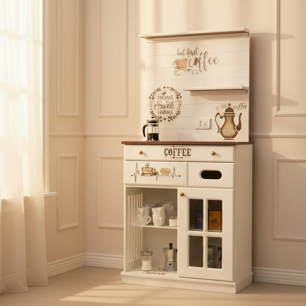 كوفي كورنر خشب بتصميم عصري مميز