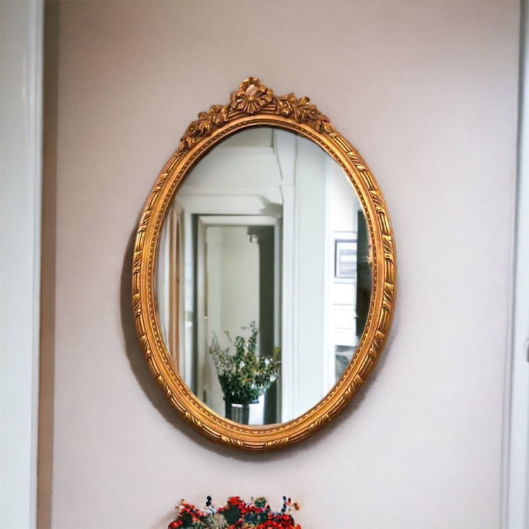 مرايا دهبي - مرايا كلاسيكية مصنعة من خشب الزان الاحمر و الاويمة اليدوي و اللون دهبي مترب المقاسات: W 72 CM * H 97 CM