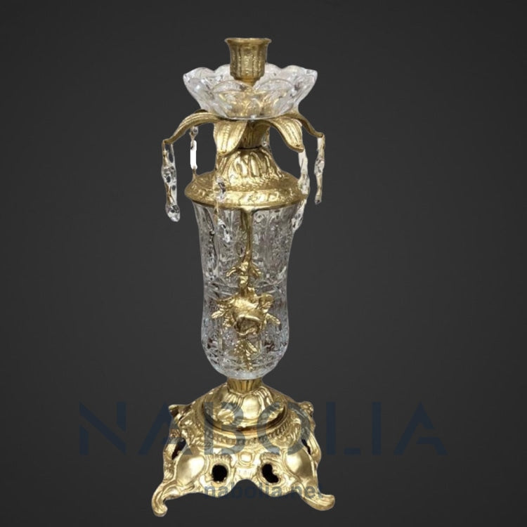 شمعدان كريستال - شمعدان كريستال كوباية مطعم بالنحاس