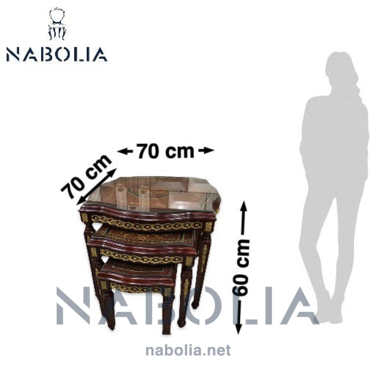 طقم متداخل مطعم بالنحاس - Nabolia Damietta hub furniture