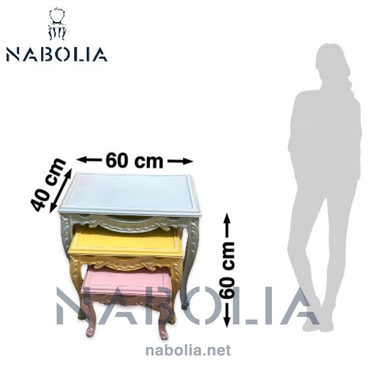 طقم ثلاثي الوان - Nabolia Damietta hub furniture