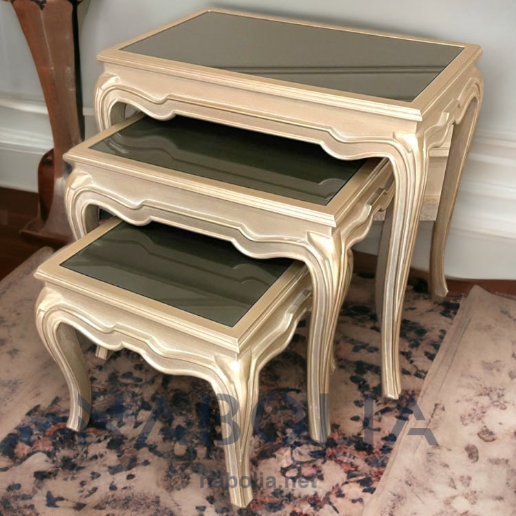 طقم ترابيزات ثلاثي نيوكلاسيك - Nabolia