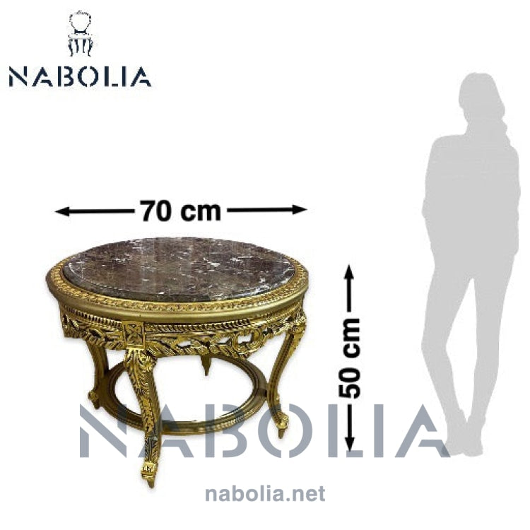 ترابيزة دائرية دهبي - Nabolia Damietta hub furniture