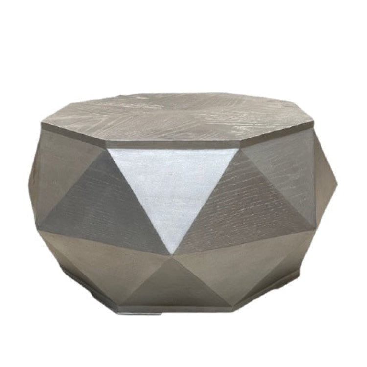 ترابيزة قهوة شامبين - ترابيزة قهوة شكل هندسي مثمن لون شامبين فضي خشب اسباني ام دي اف المقاسات: W 80 CM * L 80 CM
