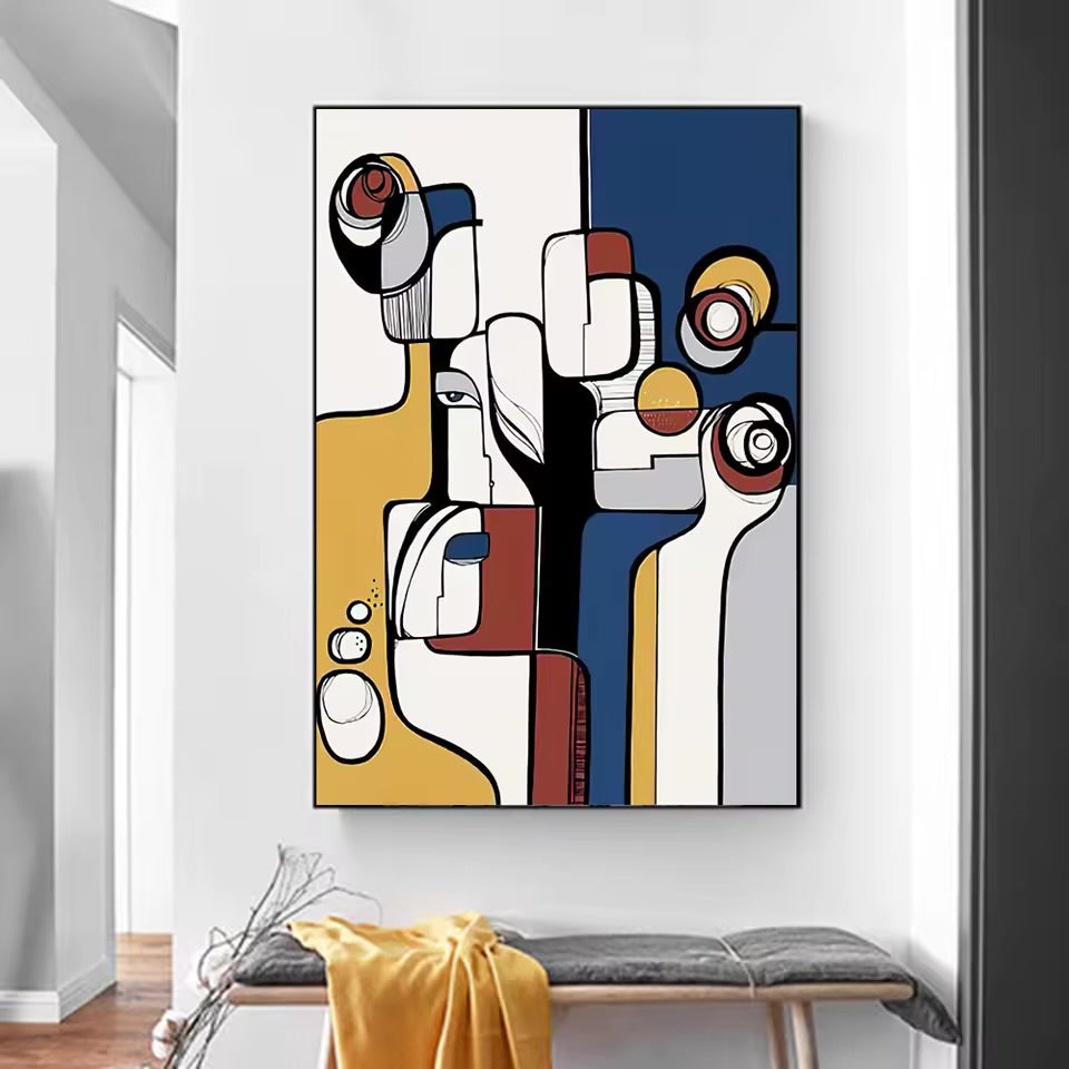 تابلوه تجريدي الوان متعددة