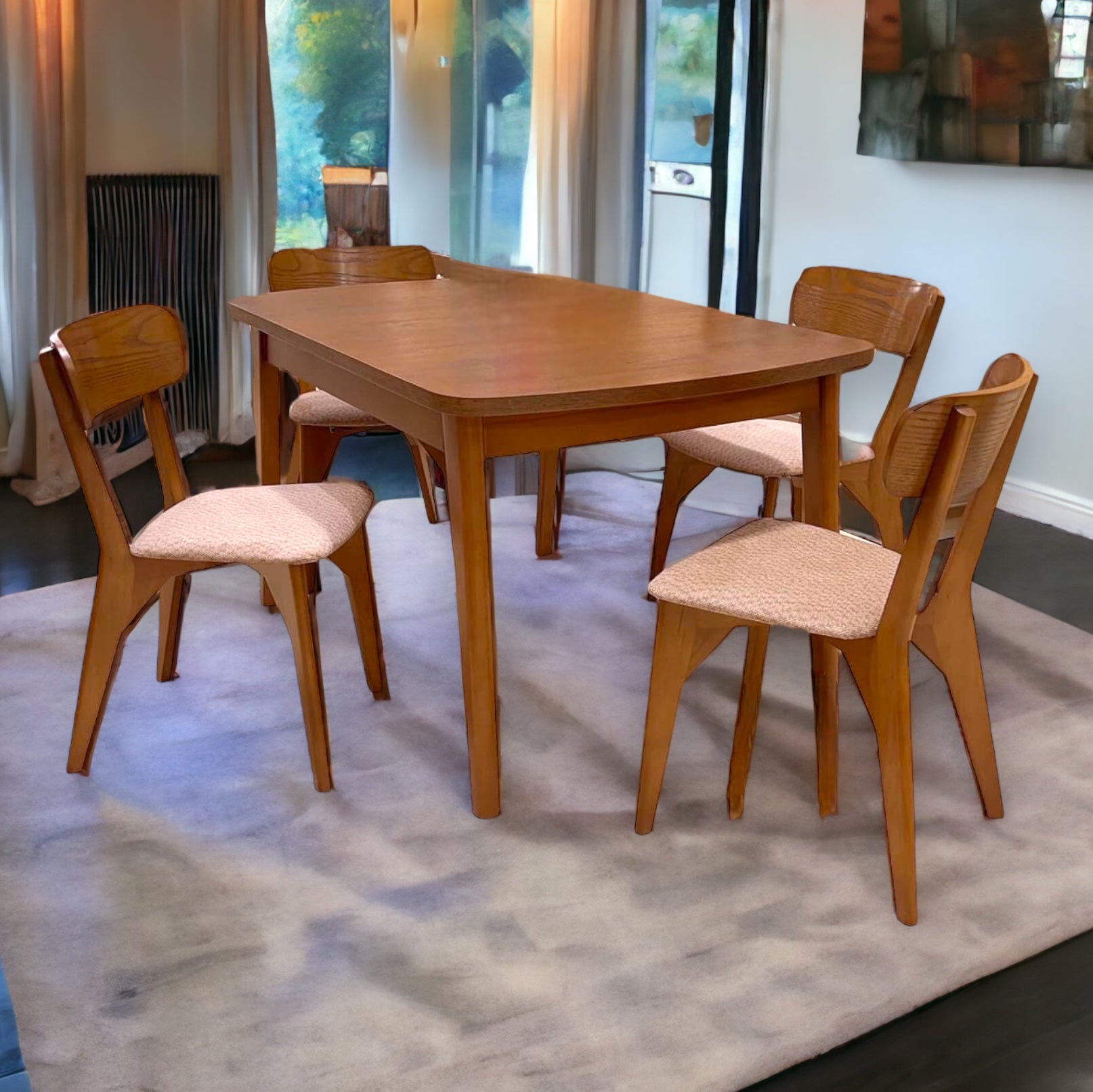 Dining table and chairs 