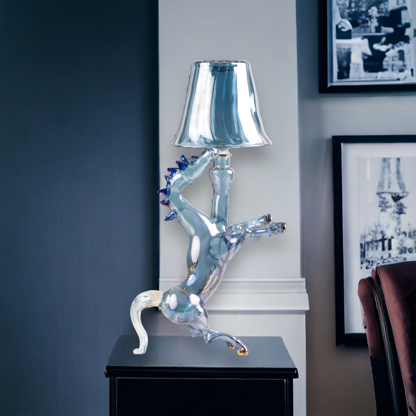 Blue Horse table lamp