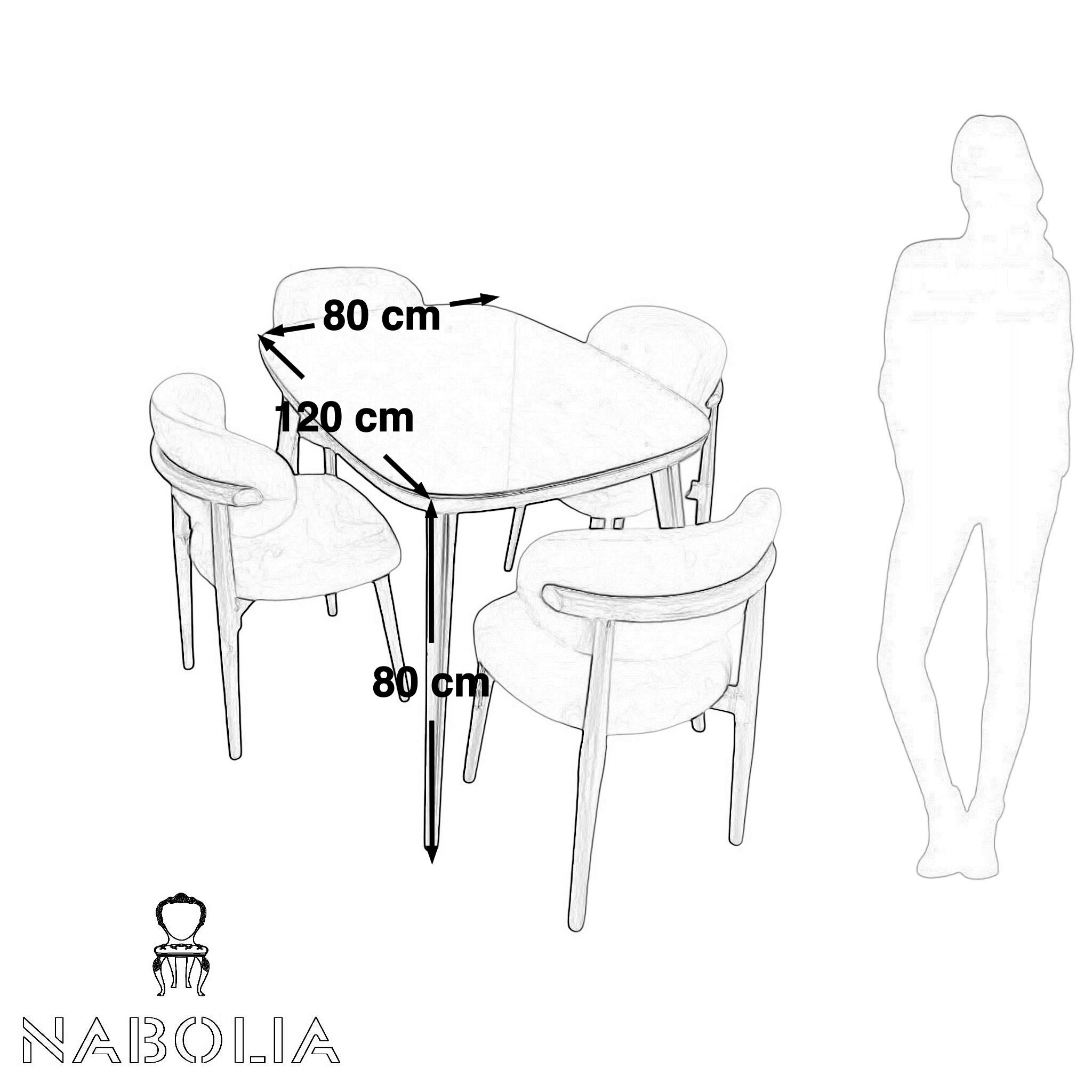 ترابيزة سفرة واربعة كراسي مودرن - Nabolia