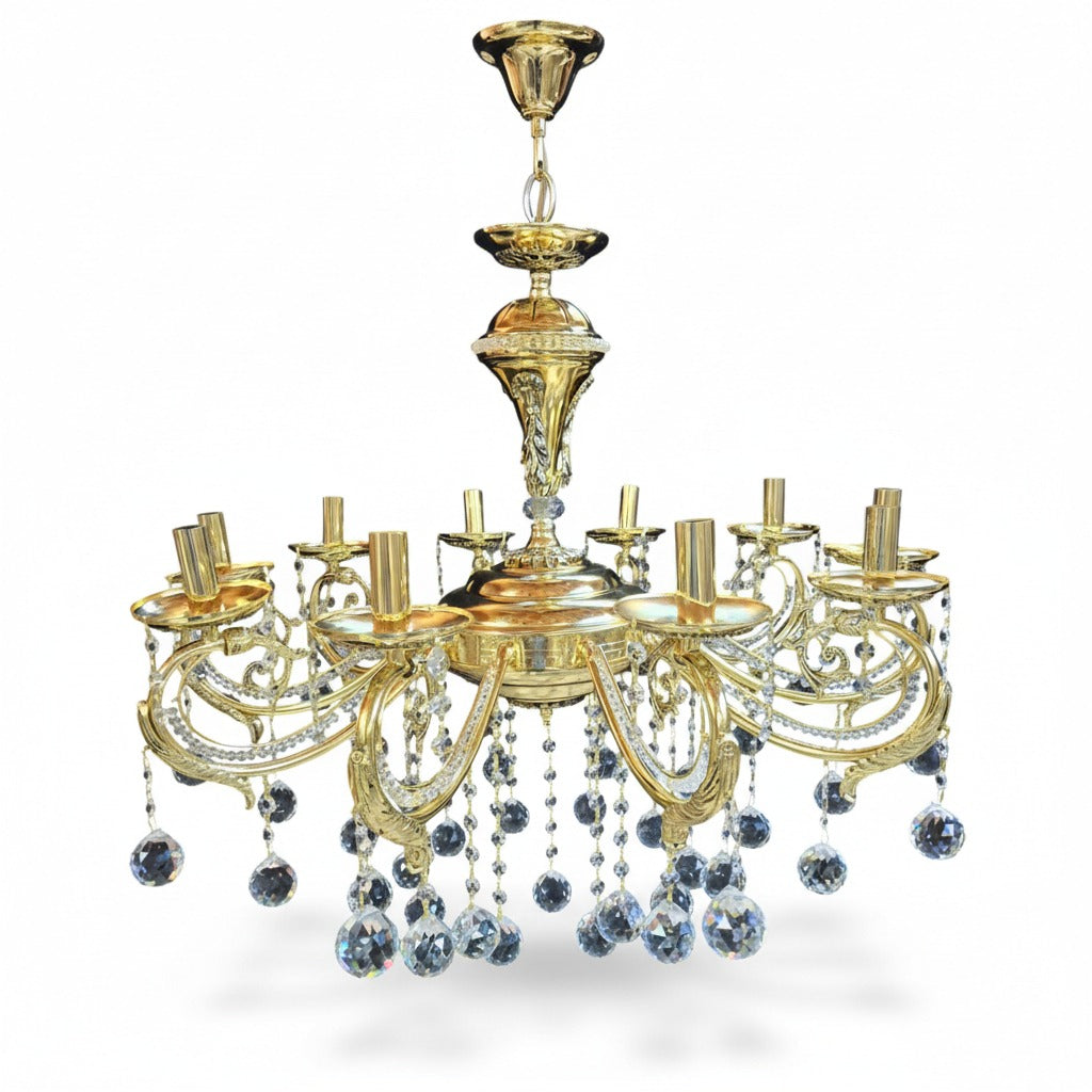 نجفة 10 ذراع واو خرز ذهبي - Nabolia