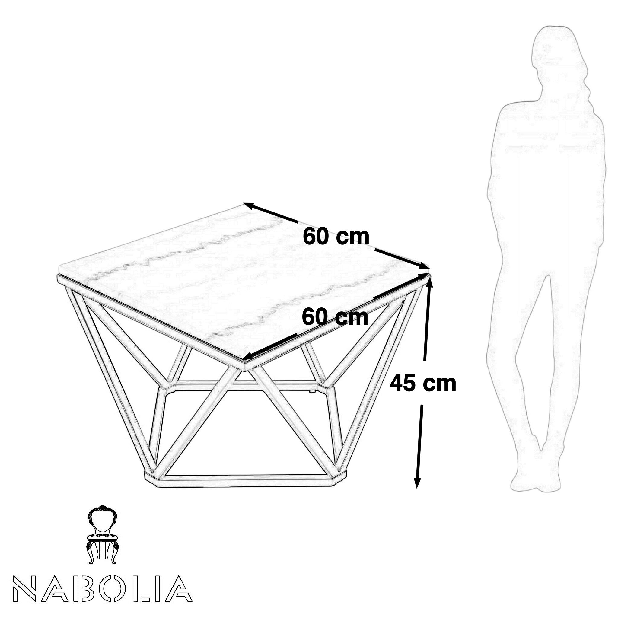 ترابيزة استانلس مودرن مع رخام كرارة - Nabolia