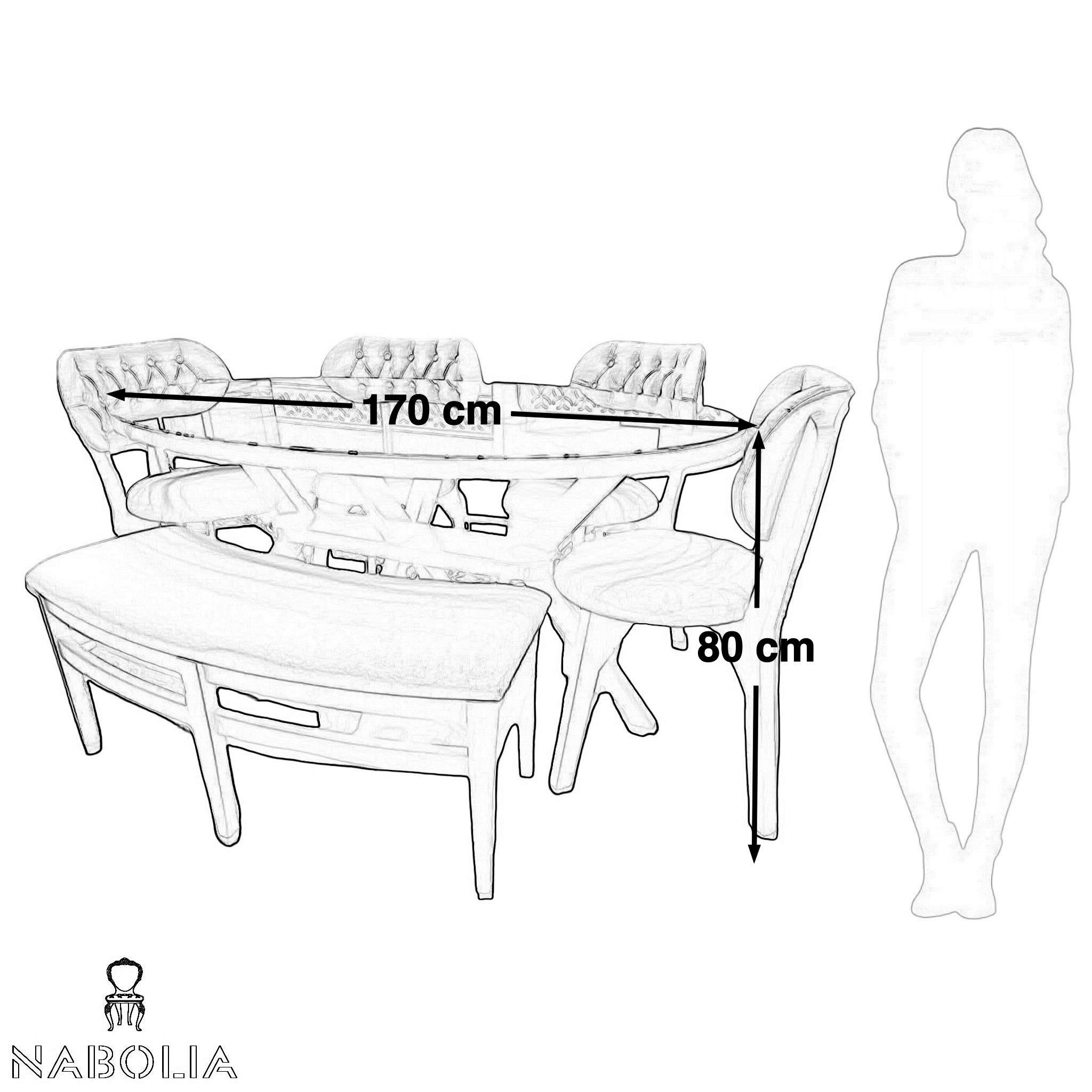 ترابيزة سفرة بانكت وكراسي - Nabolia